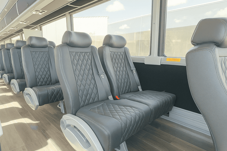 interior of Charter Bus Rental Teaneck charter bus